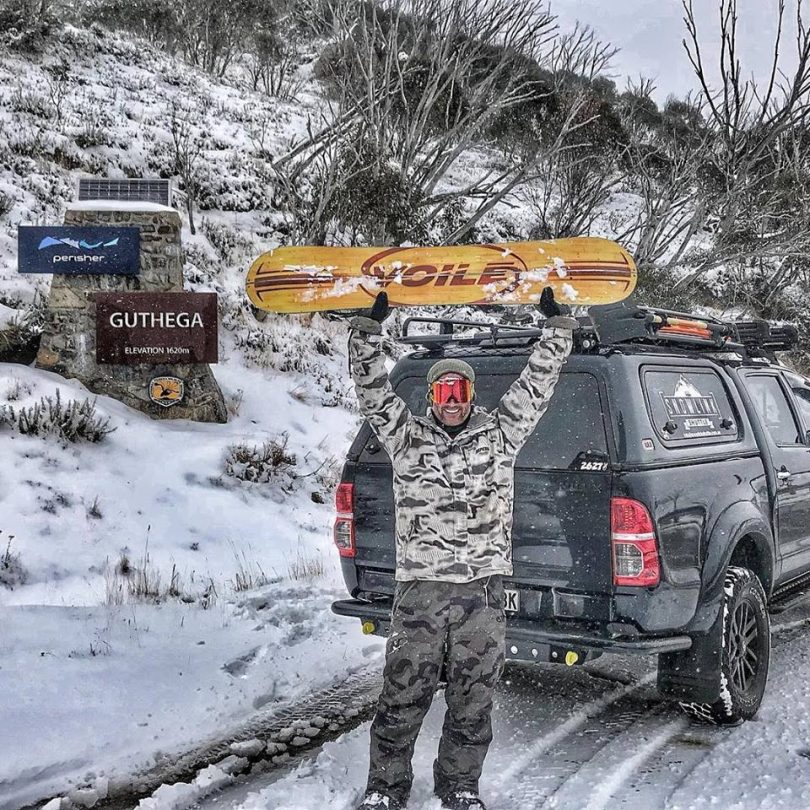 Snow - lets go! Steve from Wildman Film Productions can't wait. Photo: For the Love of Jindabyne Facebook.