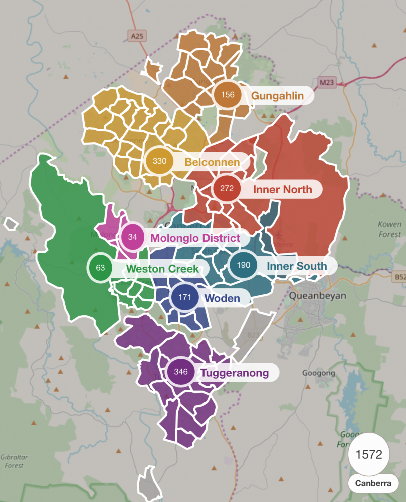 ACT Policing Crime Statistics for Stolen Vehicles in the ACT for 2017.