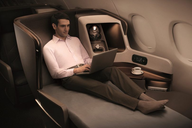 Passengers out of Canberra can now access a truly flat bed with Singapore Airlines. Photo: Singapore Airlines.