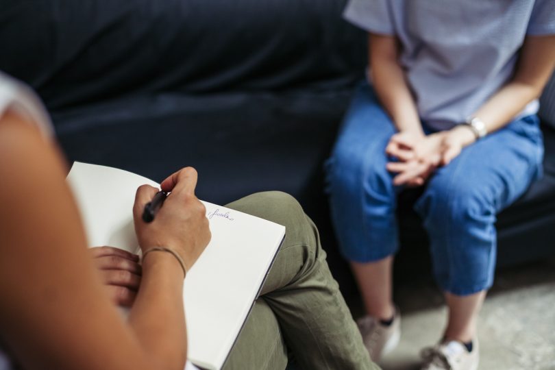 Person speaking with a counsellor