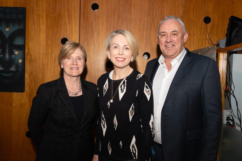 Members of the Canberra Hospital Foundation team: Helen Fella, General Manager, Debbie Rolfe AM, Chair and Peter Munday, Board Member at the Red Hill Thai House restaurant.