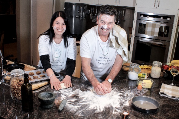 Bake for Babies Coordinator Tina Martinovic and NICF Founder/Chairman Peter Cursley. Photos: Supplied