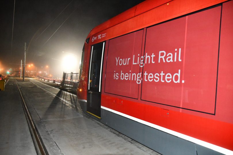 The LRV out on the tracks earlier in the week ahead of testing. Photos: Supplied