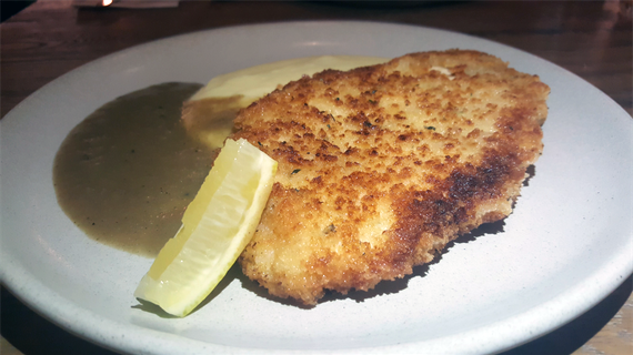 Crumbed Chicken Breast with Creamed Potato and Gravy