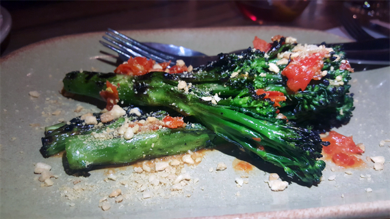 Broccolini with Fermented Chilli and Smoked Almonds