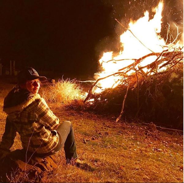 A bonfire at mum and dads farm, Cooma's Emily Smith. Photo: Donna Smith.