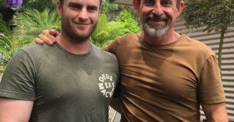 Mick Horne and his son Tom. Photo: supplied by NSW Police.