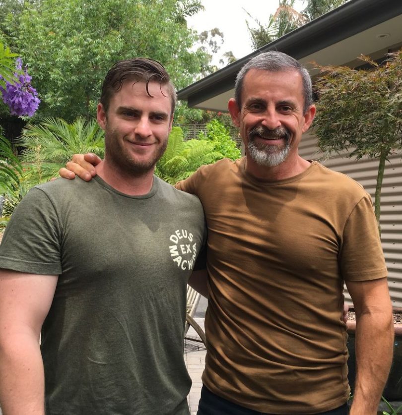 Mick Horne and his son Tom. Photo: supplied by NSW Police.