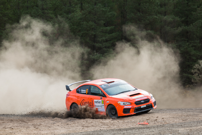 Dirt flies as Eli Evans wins the Netier National Capital Rally