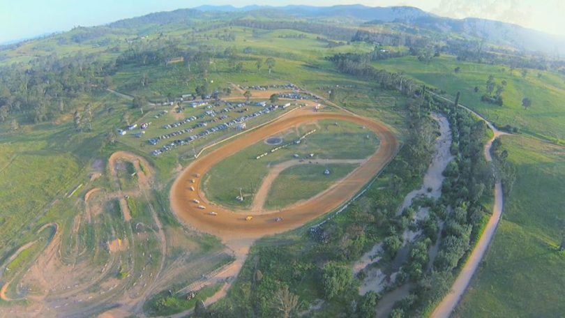 Sapphire Speedway, west of Candelo in the Bega Valley. Photo: Thunder and Dust Facebook.
