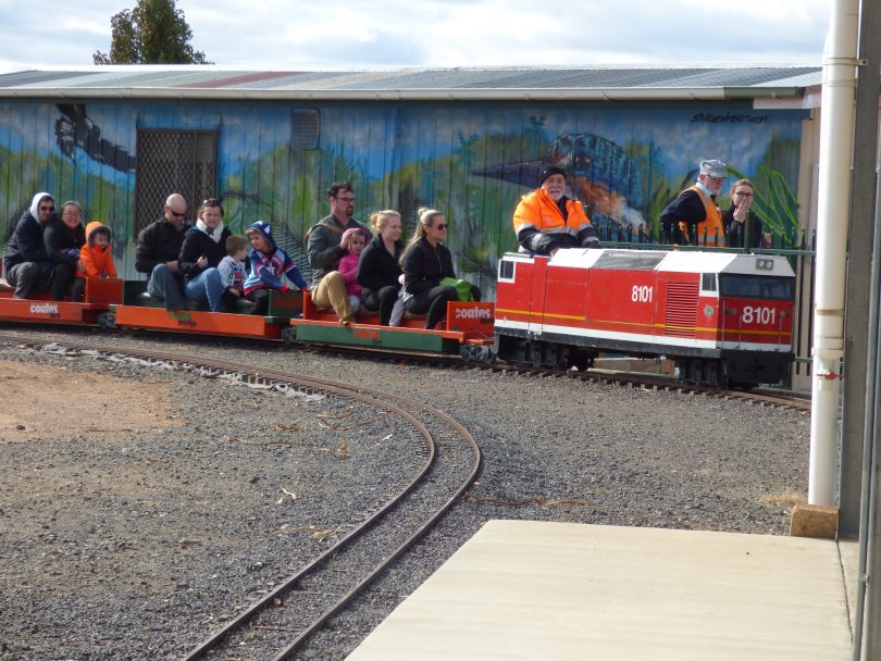 81 Class loco returns to the station. Driver: CSMEE President Peter Hateley. Photo: Mick Richardson