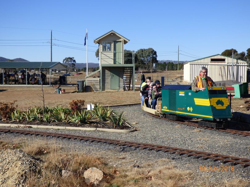 81 Class loco returns to the station. Driver: CSMEE president Peter Hateley. Photo: Mick Richardson