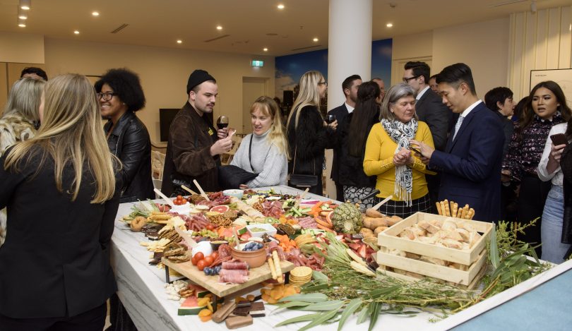 Guests enjoy catering from Nibble and Nourish