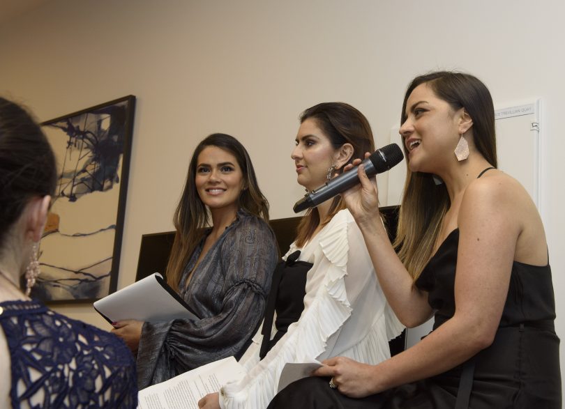 Janette Wojtaszak, Daniella Jukic and Sofia Polak from the Fashion Vault host the Keggin's catwalk