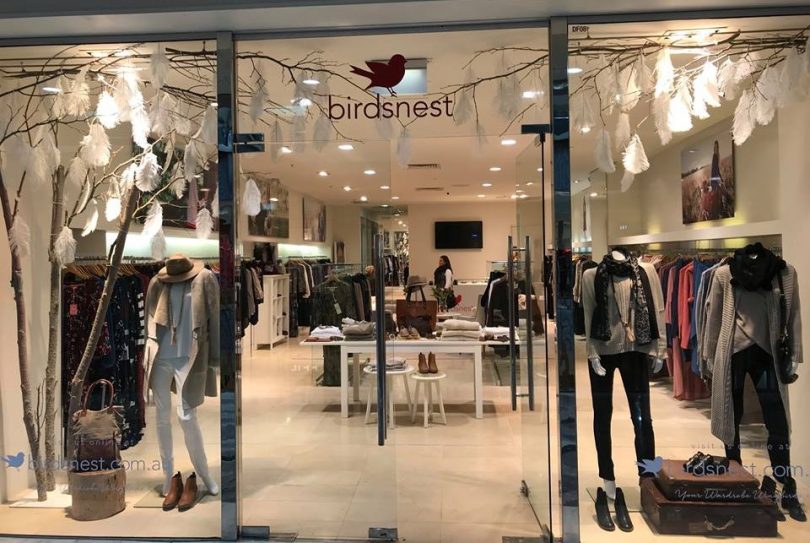 Birdsnest on Level 1 of the Canberra Cetre opposite Myer. Photo: Birdsnest Facebook.