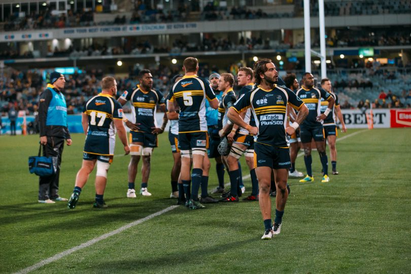 The Brumbies will head into the 2019 season with a squad of 36 players, down from this year's squad of 39. Photo: Photox.