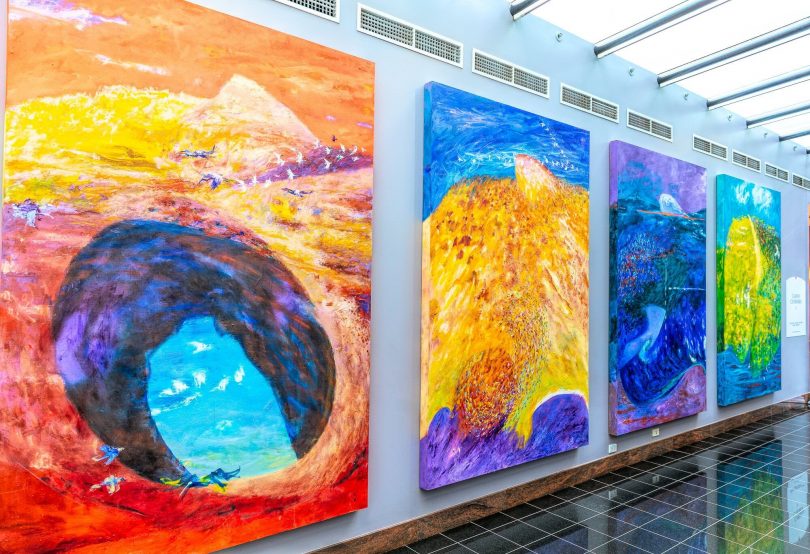 An extensive range of classic Australian art which has been displayed in the Casino Canberra since the early 1990s will go to auction this month. Photo: ALLBIDS.