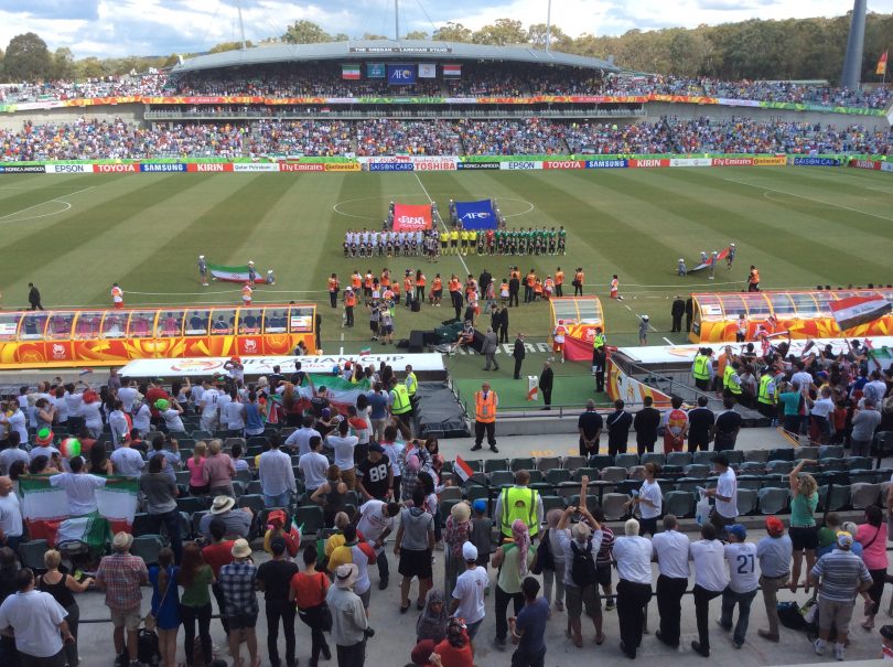 Asian Cup 2015 at Canberra Stadium. Photo: Supplied by Tim Gavel.