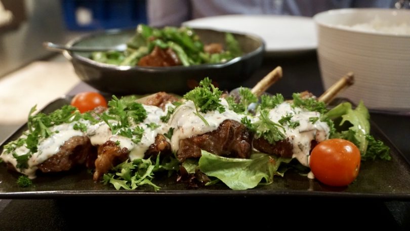 Lamb Cutlet cooked to perfection, served with a herb mayo sauce. Photo: Sophia Brady.