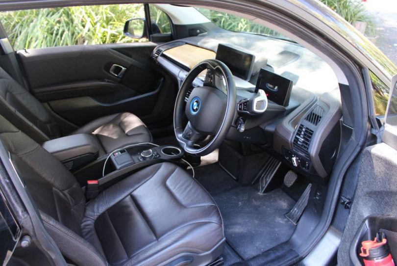 A very comfortable drive, inside the BMW i3. Photo: Ian Campbell.