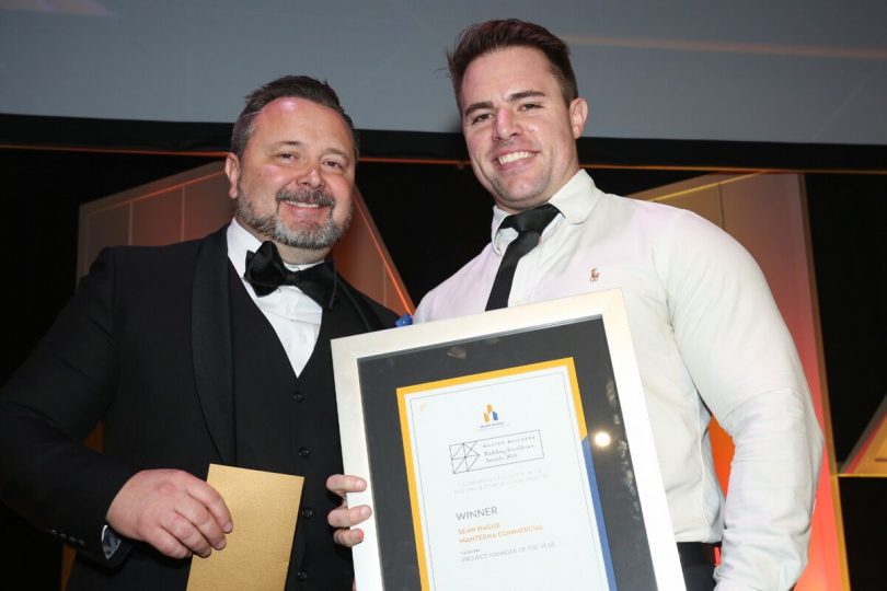 Project Manager of the Year Sean Hague, Manteena Commercial.