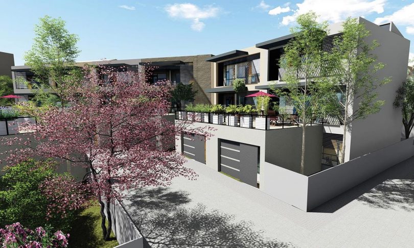 This artist's impression shows examples of the units to be on offer in the Red Hill Precinct.