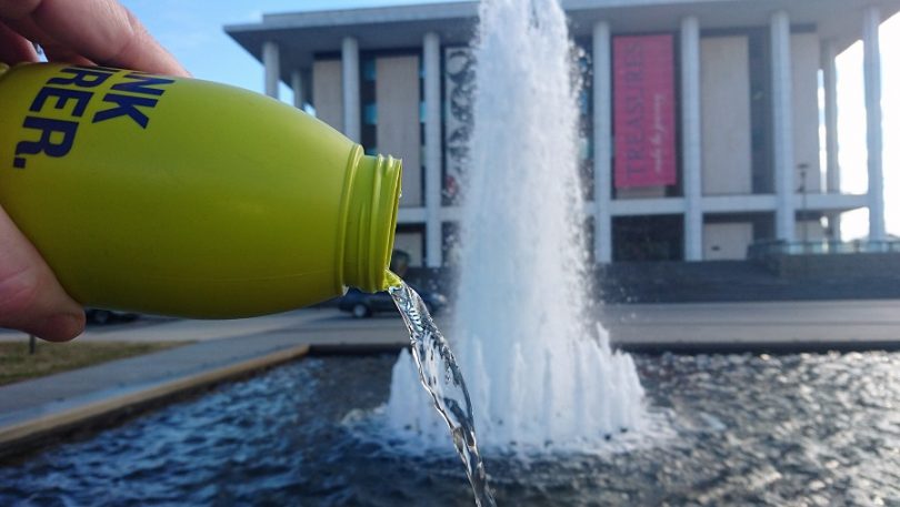 Water confusion - My spirits were slightly dampened when I was told to remove my plastic water bottle from the National Library to protect its priceless collections. Photo: Brad Watts