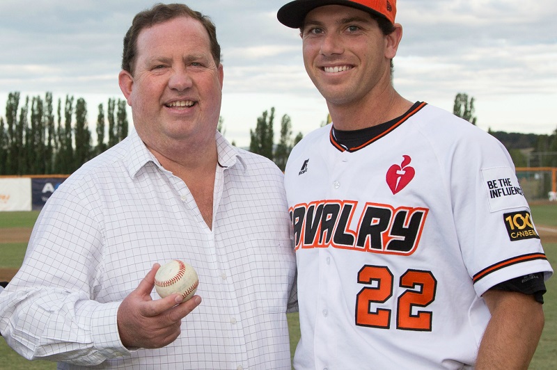 Strong support - Richard Rolfe (left) and the Rolfe Motor Group have been strong supporters of the Canberra Cavalry since 2010. Photos: Supplied