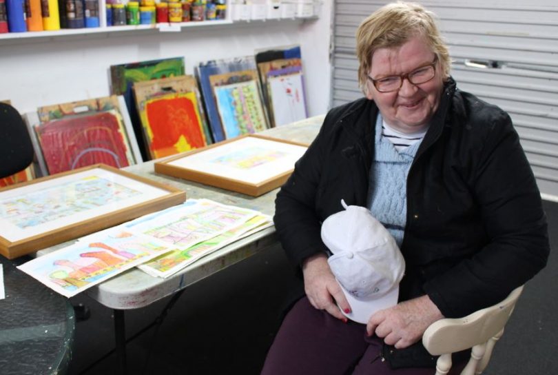 Joye Umback from Art in the Garage. Photo: Ian Campbell.