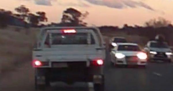 Dash-cam footage reveals frighteningly close call on Monaro Highway