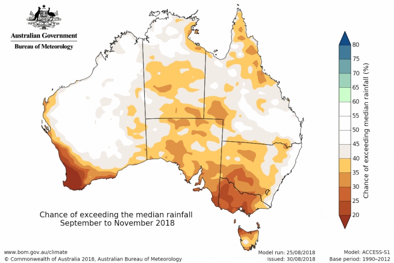 Aussie weather map