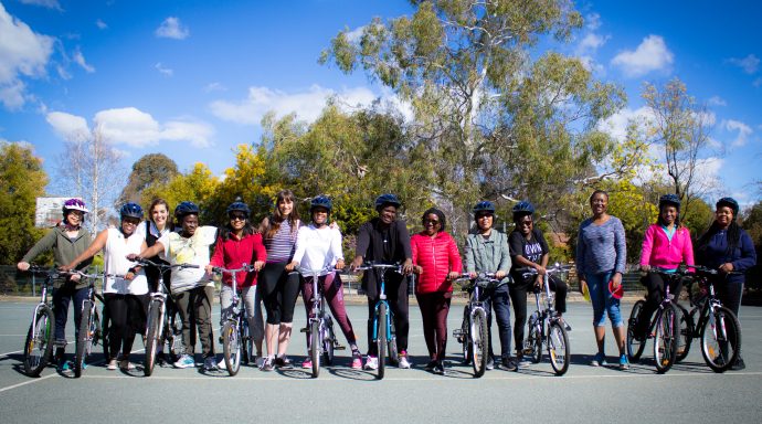 girls on bikes