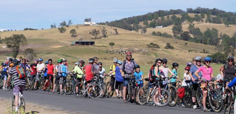 The farmland between Bega and Tathra provides a great backdrop to the Community Bike Ride. Photo: Dave Gallen.