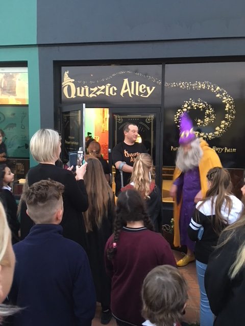 Michael launching Quizzic Alley. Photo: Tim Gavel.