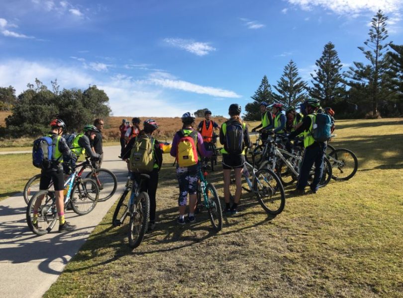 One last pep talk for heading out on the 9 day Sea to Snow Journey. Photo: Ian Campbell.