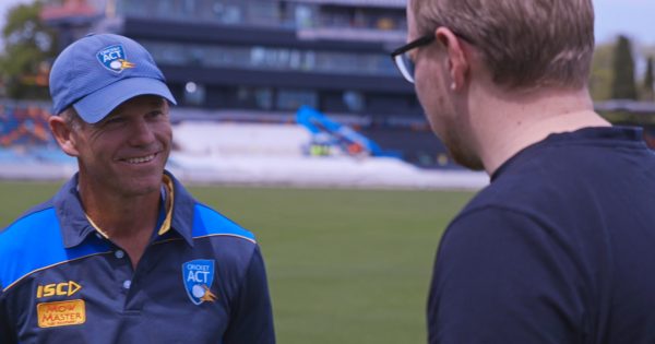 Meet Manuka Oval's head curator Brad van Dam as his historic summer of cricket starts