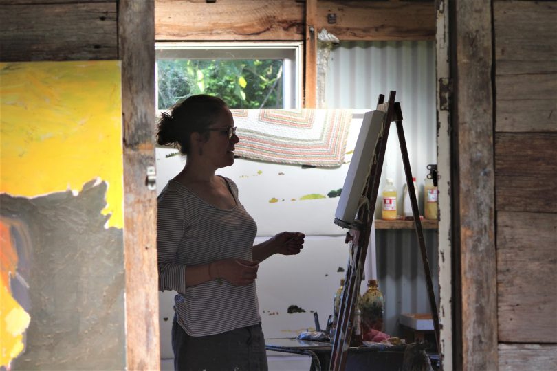 Kate Steven's in her Braidwood Studio. Photo Alex Rea