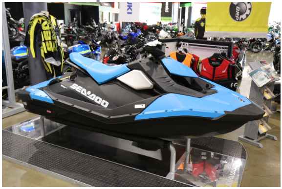 Even hardworking farmers need to have fun sometimes! And this Sea-Doo Spark iBR jet ski is perfect for a break on the water. Image: Canberra Motorcycle Centre. 