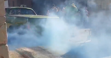 Police investigating dangerous burnout at gender reveal party in Theodore