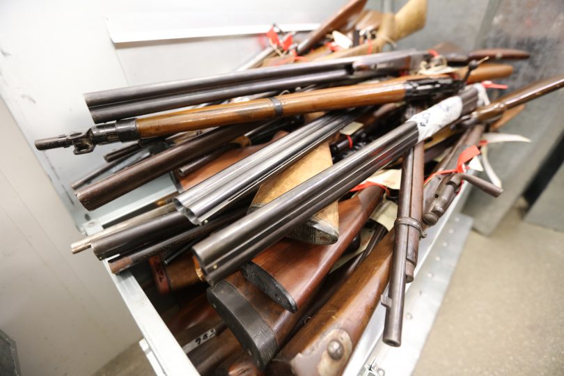 Some of the many firearms surrendered during the 2017 amnesty