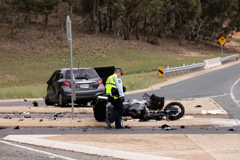 Motorcyclist taken to hospital after 'serious' two-vehicle collision in ...