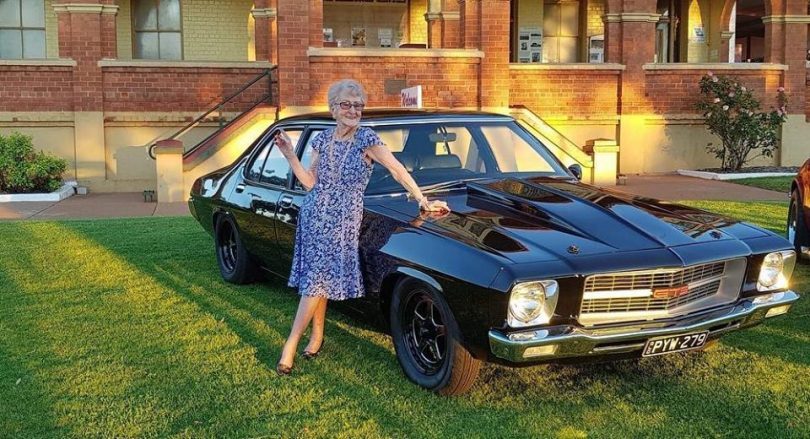 Cobar Mayor Lilliane Brady OAM, is looking forward to her first trip to the Eurobodalla. Photographed here at the Running On Empty Festival and the Festival Of The Miners Ghost in October. Photo: Cobar Shire Council Facebook.