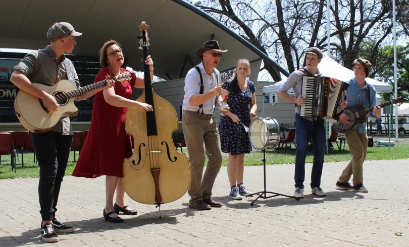 Haystack Mountain Hermits in action in Cooma's Centenial Park. Photo: Nathan Thompson.