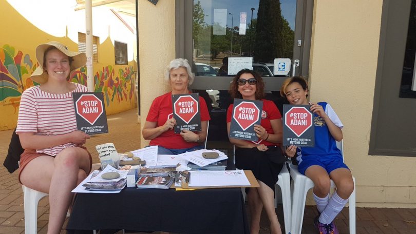 Reuben participating in a local action #stopadani action.