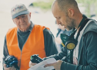 Silver Sprayers and facilitators planning their next mural. Picture: supplied.