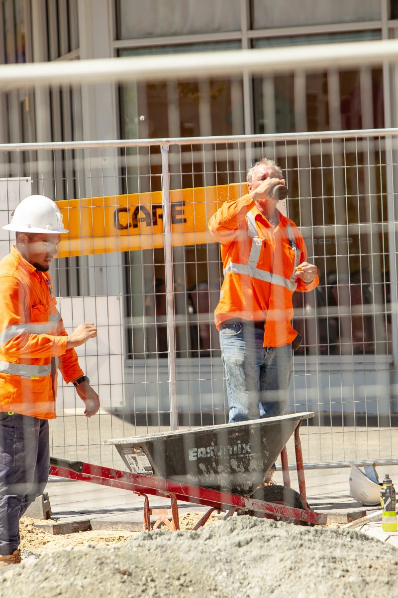 tradie drinking water