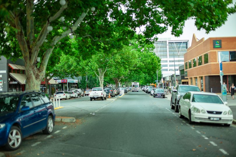 Cars parked on Lonsdale street 