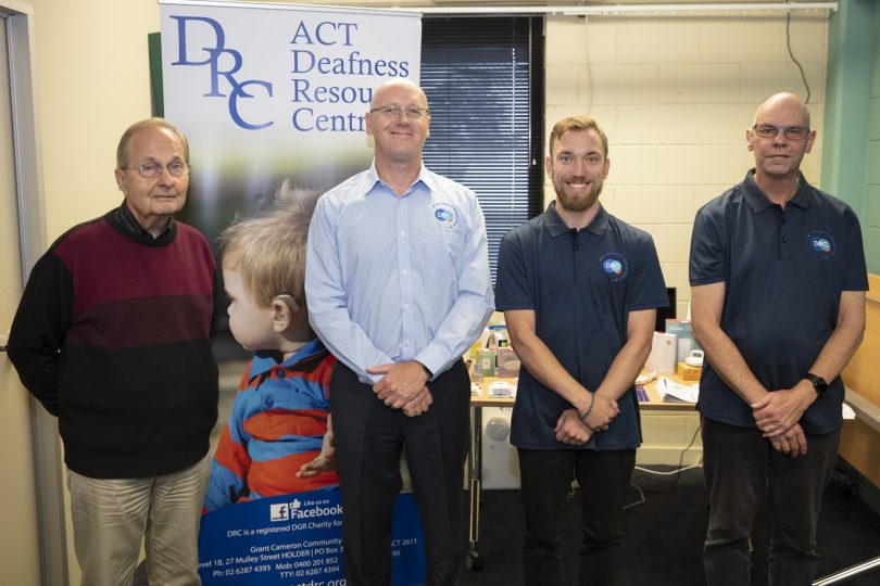 Glenn Vermeulen and members of ACT Deafness Resource Centre team