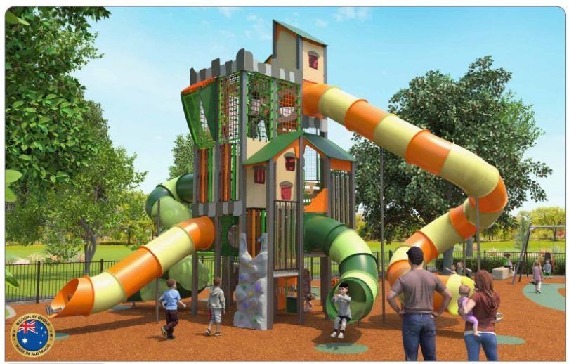 The playground in Centennial Park is getting a big upgrade and will be closed to the public for about a month. Images: Supplied.