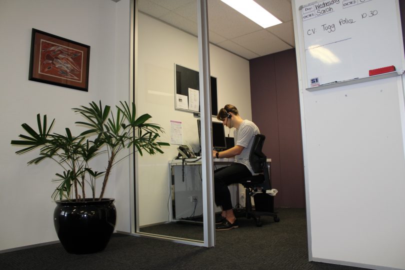 Crisis Intervention Team Member, Reece, safety planning over the phone with a client